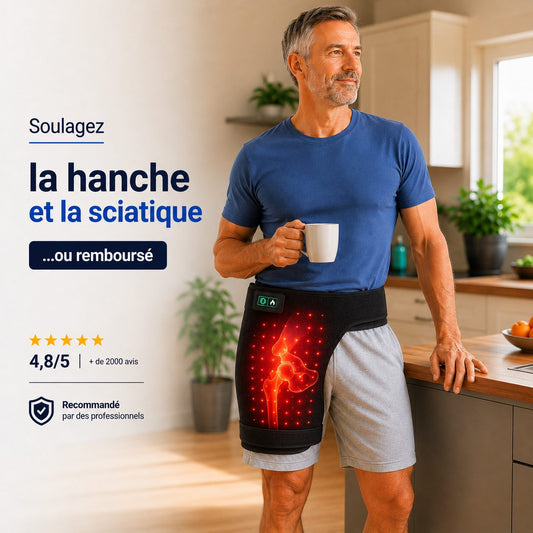 Ceinture Thérapeutique — Sciatique & Douleurs de Hanche 4-en-1